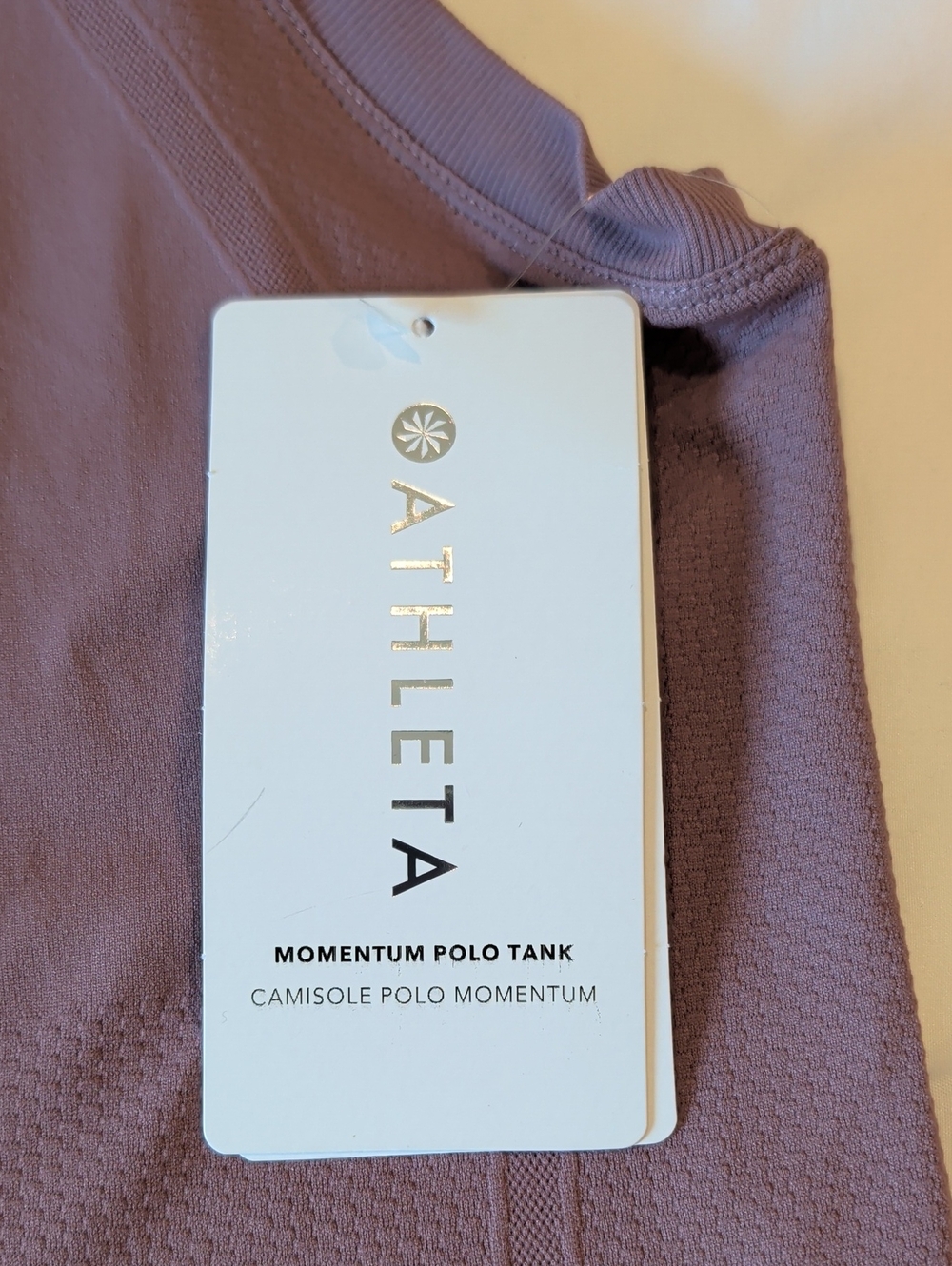3/$75 NWT Athleta Mauve Sleeveless Zip Polo Small - Picture 4 of 7